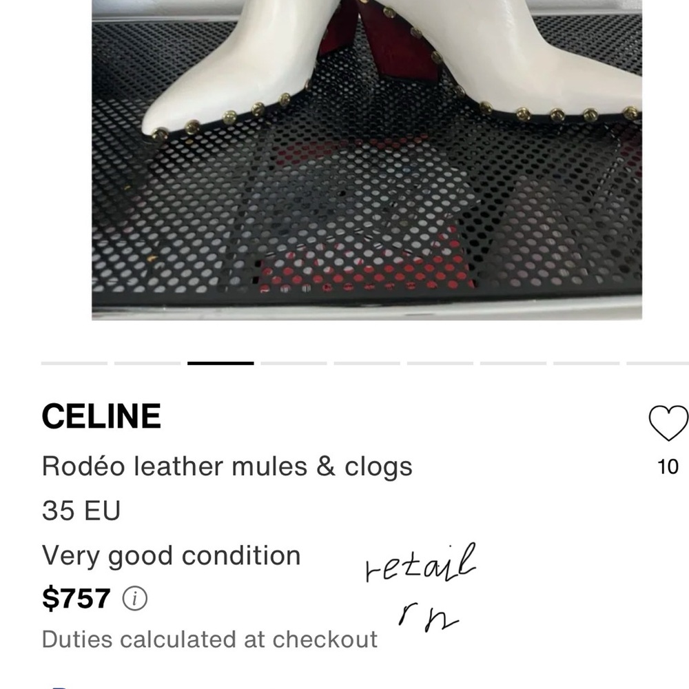 Céline Phoebe Philo Runway collection Mules IT39 - Picture 6 of 10